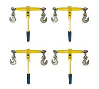 KGLHJDY Ratchet Chain Binders - Heavy Duty 3/8" -1/2" Load Binders with Grab Hooks,9200 lbs Working Load Limit,4-Pack,for Grade 70 Transport Chains,Ideal for Towing,Hauling, and Flatbed Trailers