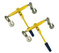 KGLHJDY Ratchet Chain Binders - Heavy Duty 5/16" -3/8" Load Binders with Grab Hooks, 9200 lbs Working Load Limit, 2-Pack,for Grade 70 Transport Chains,Ideal for Towing,Hauling,and Flatbed Trailers