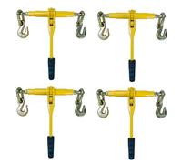 KGLHJDY Ratchet Chain Binders - Heavy Duty 5/16" -3/8" Load Binders with Grab Hooks,9200 lbs Working Load Limit, 4-Pack, for Grade 70 Transport Chains,Ideal for Towing,Hauling,and Flatbed Trailers