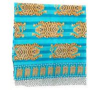 KGM Accessories Multi purpose Extra large Indian 100% soft cotton hand block printed Sarong Scarf Shawl Beach wrap Pareo (Cotton, Blue tiger)