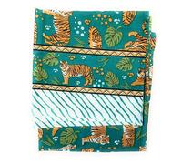 KGM Accessories Multi Purpose Indian Cotton Tiger Animal Print Sarong Scarf Shawl Beach Wrap Pareo (Green)