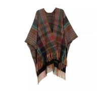 KGM Accessories New Native American Najavo Design Shawl Poncho Women's Large Knitted Sweater Cape Cardigan (UK, Alpha, One Size, Regular, Regular, Blue)
