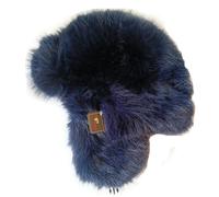 KGM Accessories New Super Fluffy Trapper Hat Soft Fleecy Faux Fur hat - Womens Mens Winter Hats (UK, Alpha, One Size, Navy)