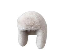 KGM Accessories New Super Fluffy Trapper Hat Soft Fleecy Faux Fur hat - Womens Mens Winter Hats (White)