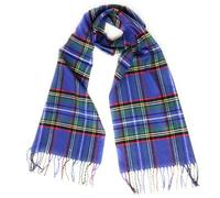 KGM Accessories Super soft check cashmere feel tartan check scarf - scarves for Men - Men`s woman's soft cashmere scarf (Royal Blue)