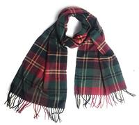 KGM Accessories Super soft check cashmere feel tartan check scarf - scarves for Men - Men`s woman's soft scarf (Burgundy Tartan)