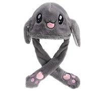 KGM Cool Boys Girls Kids Children`s Moving POP up EAR Animal hat - Festival Gifts Christmas (Bunny Grey)