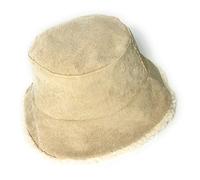 KGM Cool new Cord Bucket hat with Borg Teddy Bear Fleece Lining Men's Women's Hats (Cream)