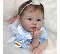 kgniess me 20 Inch Reborn Baby Doll Girl Realistic Reborn Doll Like Real Dolls Lifelike Reborn Babies Toddler Newborn Baby Dolls (Blue)