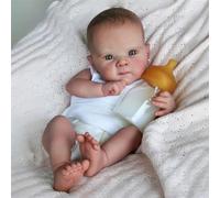 kgniess me Reborn Baby Girl Reborn Baby Doll 18 Inch Handmade Lifelike Baby Dolls Girl Soft Vinyl Body Like A Real Eyes Open Baby Reborn Girl