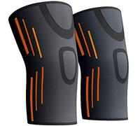 KGONE Knee Support (Pair) Compression Sleeves for Men and Women - Knee Brace for Arthritis, Joint Pain, Injury, Tennis, Gym, Cycling, Running, Squats, Sports