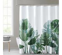KGORGE Bathroom Shower Curtains - Tropical Plant Printed Polyester Shower Curtain 84 inch Length Extra Long Bath Decor for Bath Tub Toilet Hotel, 72x84 inch with Hooks