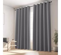 KGORGE Blackout Curtains 2 Panels for Living Room 66 x 90 Inch Extra Long, Grey Grommet UV Blocking Room Darkening Curtains for Bedroom, Party Christmas Decoration Blackout Shades for Windows, Flaw