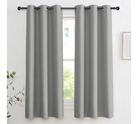 KGORGE Blackout Curtains 54 Inch Length 2 Panels Set, Light Grey Room Darkening Curtains Black Out Thermal Grommet Curtains for Bedroom, 2 Panels, Each 42 x 54 Inch, Minor Flaw