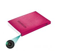 KGQO Hidden Camera Notebook Spy Camera 1080P HD Mini Nanny Cam with Motion Detection & Loop Recording for Home Security Business Meeting & Learning No Wi-Fi Needed (Deep Pink)