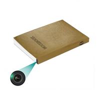 KGQO Hidden Camera Notebook Spy Camera 1080P HD Mini Nanny Cam with Motion Detection & Loop Recording for Home Security Business Meeting & Learning No Wi-Fi Needed (Dark Khaki)