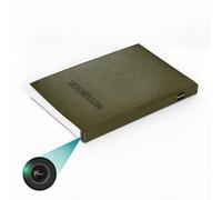 KGQO Hidden Camera Notebook Spy Camera 1080P HD Mini Nanny Cam with Motion Detection & Loop Recording for Home Security Business Meeting & Learning No Wi-Fi Needed (Dark Olive Green)