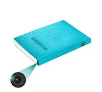 KGQO Hidden Camera Notebook Spy Camera 1080P HD Mini Nanny Cam with Motion Detection & Loop Recording for Home Security Business Meeting & Learning No Wi-Fi Needed (Aqua)