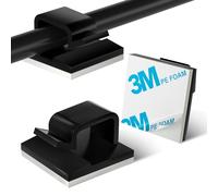 KGROTE 100PCS Cable Clips, Self Adhesive Wire Clips, Black, Small