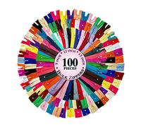 KGS Bulk Nylon Zippers for Sewing Crafts | Variety Pack | 20 Assorted Colors | 3 Different Sizes | 100 Pieces per Pack | 9+12+15 Inches