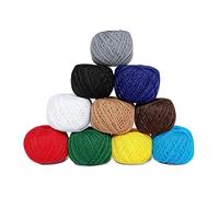 KGS Crochet Thread Set | 10 Fine Cotton Yarn Balls | Size 8 | Total 100 Grams of Pearl Cotton Thread for Crocheting, Cross Stitch, Needleword & Needlepoint Hand Embroidery (The Basics)