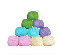 KGS Crochet Thread Set | 10 Fine Cotton Yarn Balls | Size 8 | Total 100 Grams of Pearl Cotton Thread for Crocheting, Cross Stitch, Needleword & Needlepoint Hand Embroidery (Whimsical Pastels)