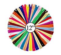 KGS Nylon Zipper for Sewing Crafts | 20 Assorted Colours | Size: 12 Inch / 30.5 cm | 40 Zippers/Pack | Multicolor #3 Zippers for Sewing Supplies and Replacement in Bags, Pouches, Skirts, Dresses