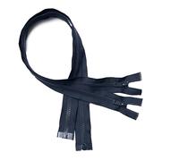 KGS Separable zips, 5 mm plastic zip for jackets, 2 pieces per pack, colour: midnight blue, size: 70 cm, zip replacement for coat, jacket bags and more