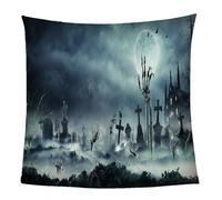 KGSK Blanket For Bed Double Winter 3D Halloween Zombie Castle Bed 70x78inch Sherpa Sofa Couch For Kids Adults Print Couch Fleece Throw Decorative