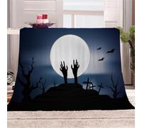 KGSK Blankets For Adults 3D Halloween Zombie Resurrection Sherpa Blanket 51x59inch Personalised Printed Fleece Kids Adults Soft Fuzzy Push Holiday Bed Couch, Soft Cozy