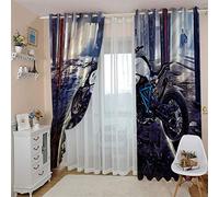 KGSK Curtains For Bedroom 78 Drop 3D Supercar Soft Curtain With Eyelet Or Top Ring 62x78 Inch 2 Panels Set For Living Room, Thermal Insulated Darkening Blackout Windows