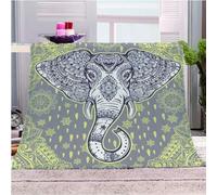 KGSK Flannel Throw Blanket 3D Abstract Animal Elephant Head Soft Fluffy Bed Sofa Couch 39x47inch Sofa Warm Puffy Flannel Throws Blankets, Lightweight Washable Breathable