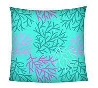 KGSK Flannel Throw Blanket 3D Abstract Blue Plants Soft Fluffy Bed Sofa Couch 39x47inch Sofa Warm Puffy Flannel Throws Blankets, Lightweight Washable Breathable