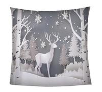 KGSK Flannel Throw Blanket 3D Abstract Forest Deer Soft Fluffy Bed Sofa Couch 39x47inch Sofa Warm Puffy Flannel Throws Blankets, Lightweight Washable Breathable