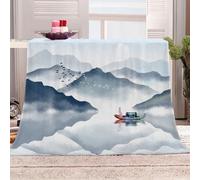 KGSK Flannel Throw Blanket 3D Abstract Landscape Painting Soft Fluffy Bed Sofa Couch 39x47inch Sofa Warm Puffy Flannel Throws Blankets, Lightweight Washable Breathable