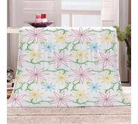KGSK Flannel Throw Blanket 3D Abstract Pink Flower Soft Fluffy Bed Sofa Couch 39x47inch Sofa Warm Puffy Flannel Throws Blankets, Lightweight Washable Breathable