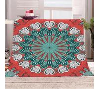 KGSK Flannel Throw Blanket 3D Abstract Plants And Flowers Soft Fluffy Bed Sofa Couch 39x47inch Sofa Warm Puffy Flannel Throws Blankets, Lightweight Washable Breathable