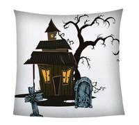 KGSK Flannel Throw Blanket 3D Halloween Cabin Soft Fluffy Bed Sofa Couch 39x47inch Sofa Warm Puffy Flannel Throws Blankets, Lightweight Washable Breathable