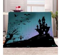 KGSK Flannel Throw Blanket 3D Halloween Castle Soft Fluffy Bed Sofa Couch 39x47inch Sofa Warm Puffy Flannel Throws Blankets, Lightweight Washable Breathable