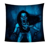 KGSK Flannel Throw Blanket 3D Halloween Female Ghost Pattern Soft Fluffy Bed Sofa Couch 39x47inch Sofa Warm Puffy Flannel Throws Blankets, Lightweight Washable Breathable