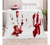 KGSK Flannel Throw Blanket 3D Halloween Red Bloodstains Soft Fluffy Bed Sofa Couch 39x47inch Sofa Warm Puffy Flannel Throws Blankets, Lightweight Washable Breathable