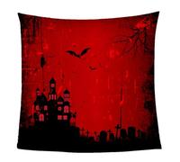 KGSK Flannel Throw Blanket 3D Halloween Red Sky Soft Fluffy Bed Sofa Couch 39x47inch Sofa Warm Puffy Flannel Throws Blankets, Lightweight Washable Breathable