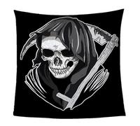 KGSK Flannel Throw Blanket 3D Halloween Scythe Reaper Soft Fluffy Bed Sofa Couch 39x47inch Sofa Warm Puffy Flannel Throws Blankets, Lightweight Washable Breathable