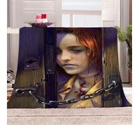 KGSK Throw Blanket 3D Halloween Female Zombie Design Bed Blankets And Throws 31x39inch Printed Kids Boys Adults, Soft Flannel Warm Microfiber Sport Bedding For Bed Couch