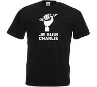 KGTFS JE Suis Charlie Hebdo Mens Women Funny T-Shirt Birthday Black Black