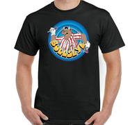 KGTFS Rare Bullseye T-Shirt Mens Retro Darts Tv Show Jim Bowen Bully Black