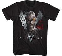 KGTFS Vikings Flame Adult T Shirt History Drama Series Tv Show Men's Tops Tees T Shirt Street Wear Black