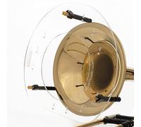 KGU Music Trombone Deflector, Trombone Mirror, Acrylic Deflector, Acoustic Shield for Redirecting Sound (B Flat, Clear)