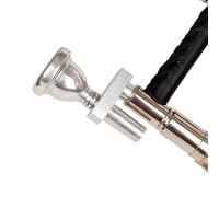 KGUBrass Trombone Trainer - Lip Buzzing Tool for Trombone Practice, Warm-ups & Exercises - Aluminium Embouchure Training Device - Silver