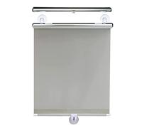 KGUDYS Blackout roller blinds with suction cups,UV resistant roller blinds,indoor sun protection roller shades,temporary blinds for windows and doors,with suction cup attachment,Grey-50x125cm/20x49in
